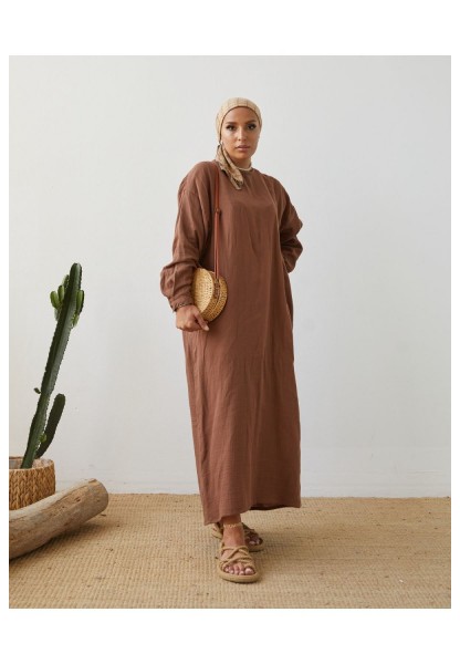 Yeni Müslim Elbise Taba107-1013