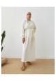 Yeni Müslim Elbise Krem130-1013